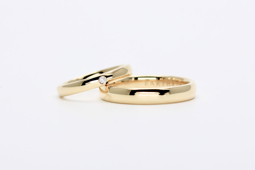 結婚指輪・earth・シャンパンゴールド・オーストラリア産エシカルダイヤモンド