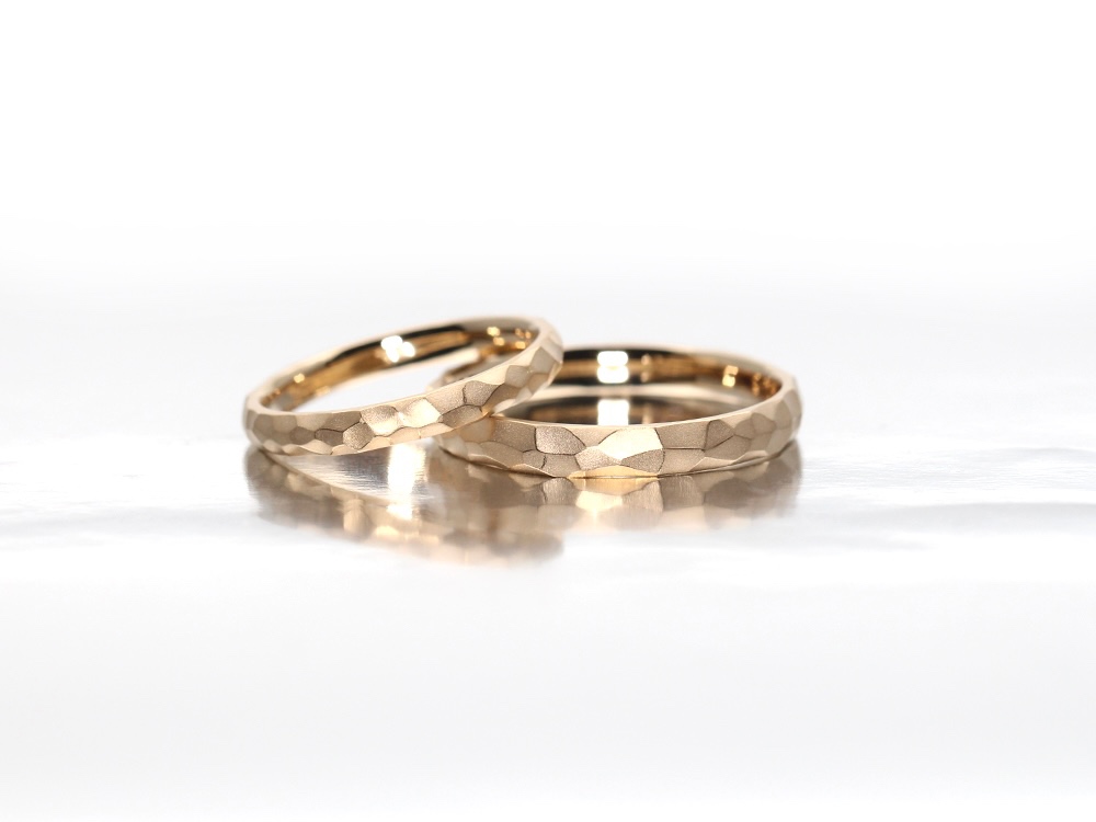 結婚指輪・晶 S・K18シャンパンゴールド