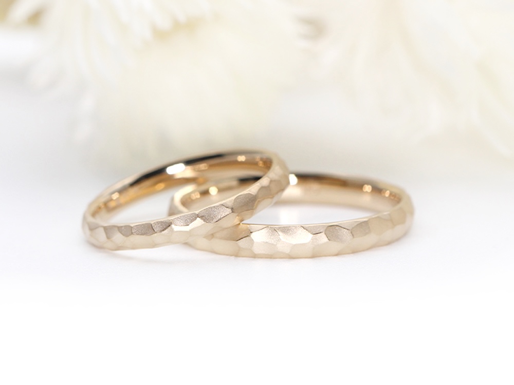 結婚指輪・晶 S・K18シャンパンゴールド