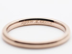 婚約指輪・ハーフエタニティリング・ローズプラチナゴールド・ペルー・コロンビア産フェアマインドゴールド・エシカルダイヤモンド
