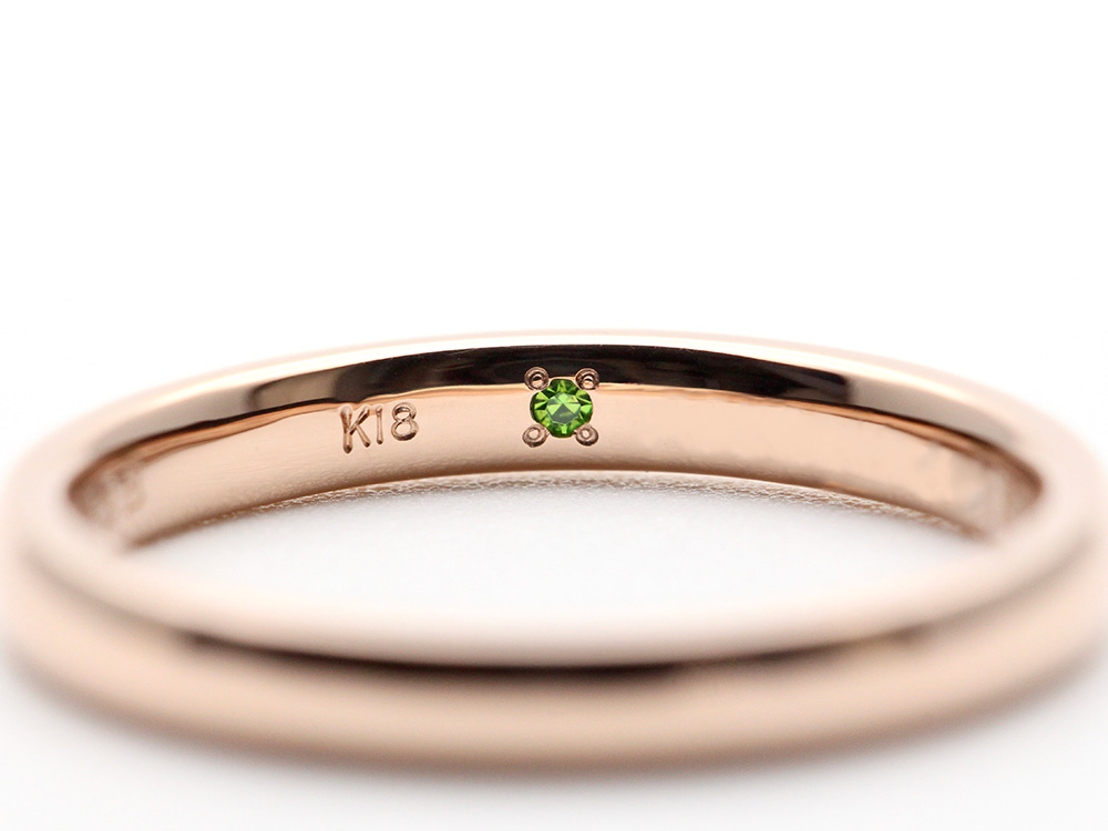 婚約指輪・earth S＆凪SS・ローズプラチナゴールド・K18シャンパンゴールド・フェアトレードゴールド100％