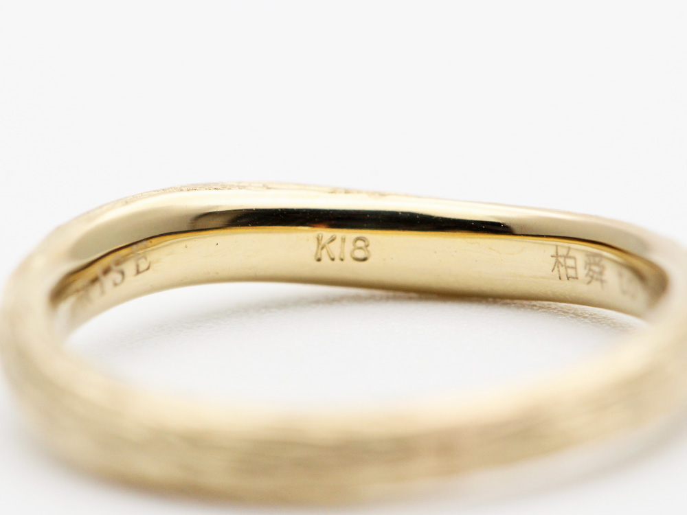 結婚指輪・星河 S＆森 S・K18シャンパンゴールド・フェアトレードゴールド100％・デザイナーズジュエリー・テクスチャーリメイク・スターシャワー