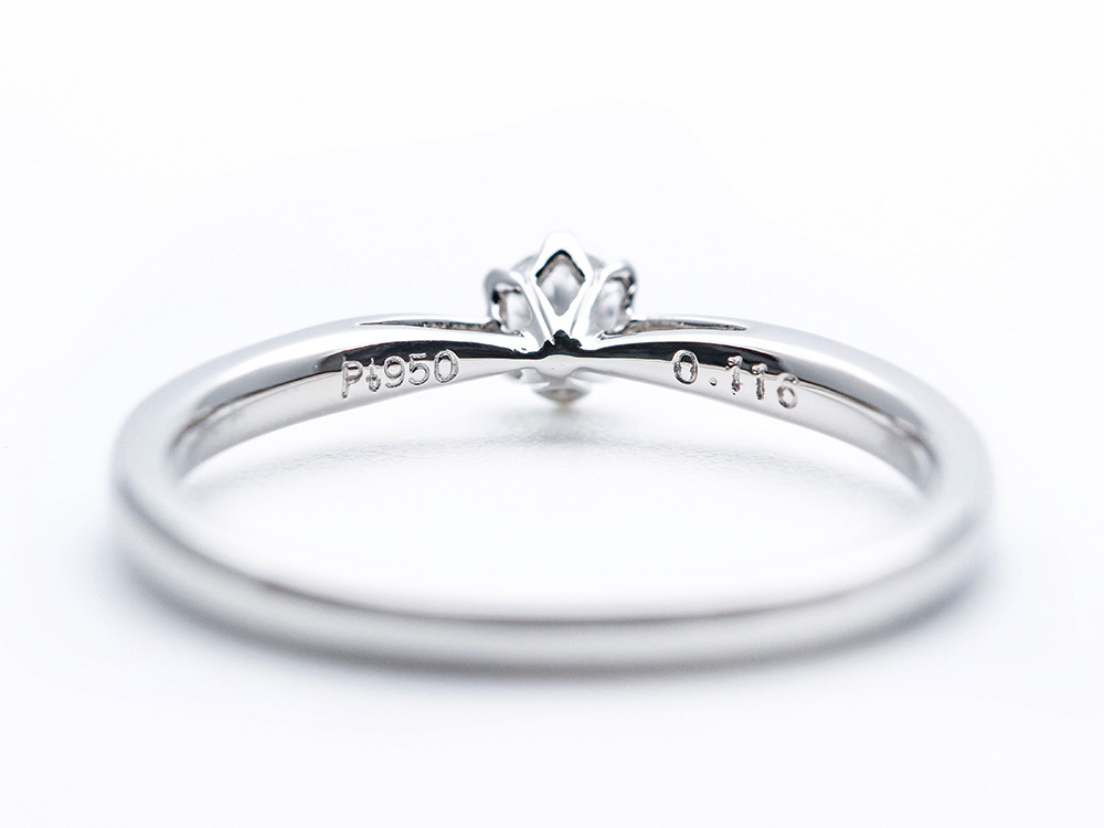 お客さまの声・婚約指輪・百合・ダイヤモンド0.1カラット・エコプラチナ