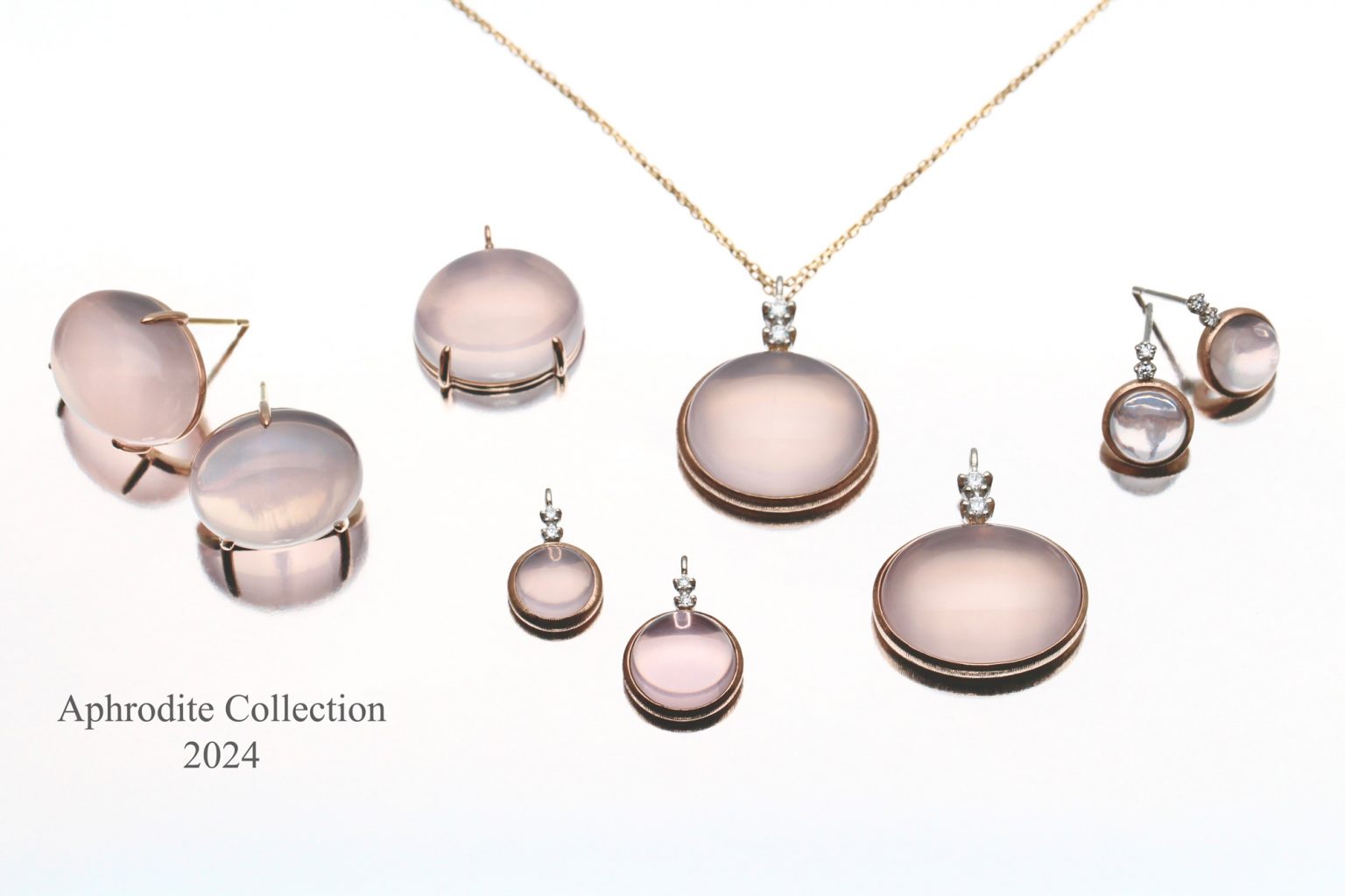【アフロディーテ・2024年コレクション】ローズクォーツジュエリー