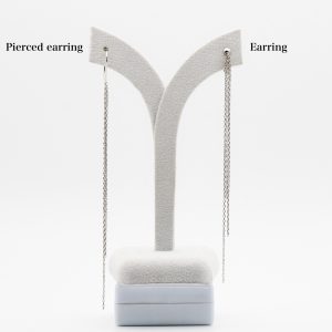 【清流 SEIRYU】ロングチェーンピアス / イヤリング (シルバー)